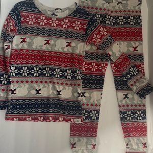 Gap toddler 3 Faire Isle Holiday bear two piece 100% cotton pajamas